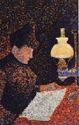 Paul Signac Woman by Lamplight oil painting